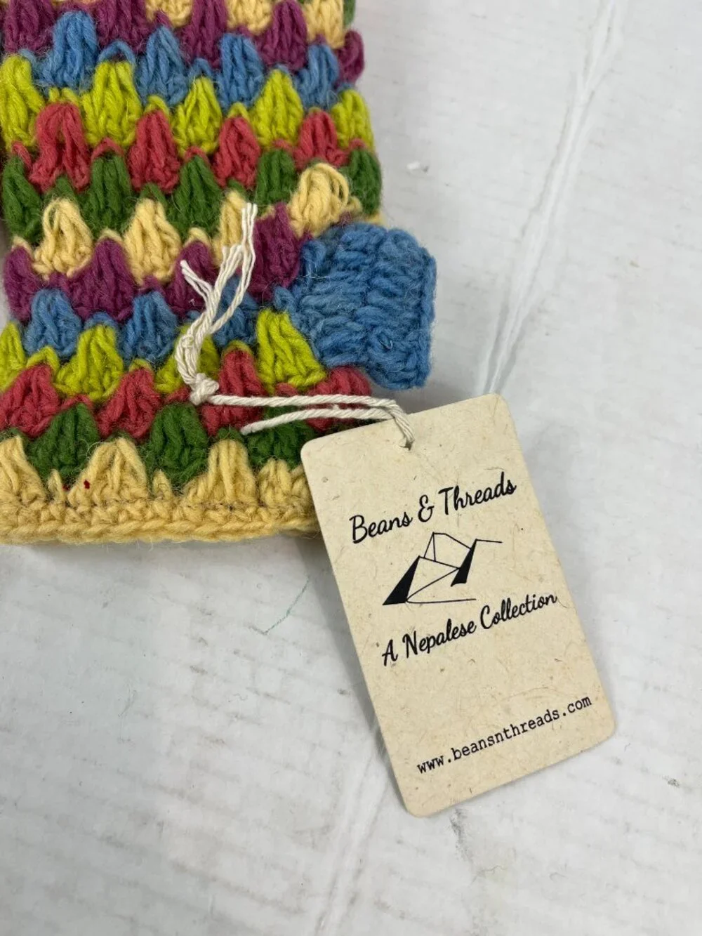 Women's Multi color Beans & Threads Wool Fingerless Mitts, NWT
